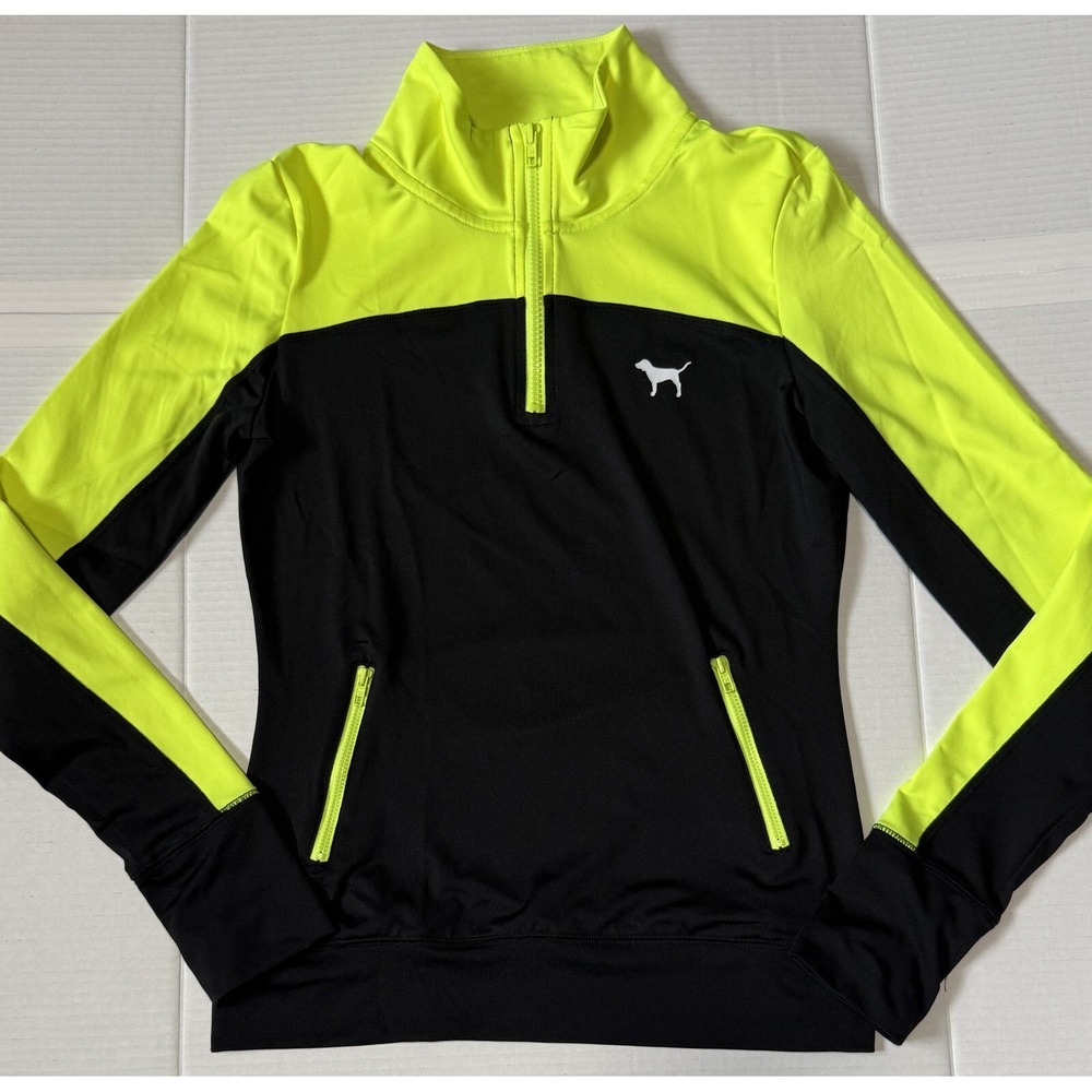 PINK ULTIMATE Victorias Secret - Women's‎ 1/2 Zip Stretch Athletic Top - X-Small